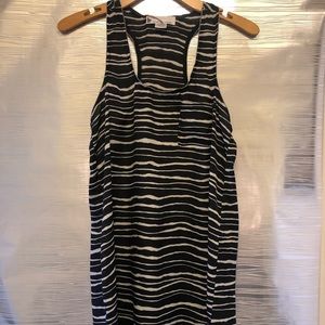 Nordstrom - Striped Tank with Silver/Metal Outline